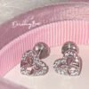 Love bow diamond earrings