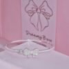 Handmade custom diamond bow bracelet