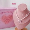 Necklace Handmade Bow pendant with pearl