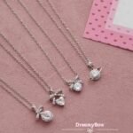 Necklace diamond with bow series